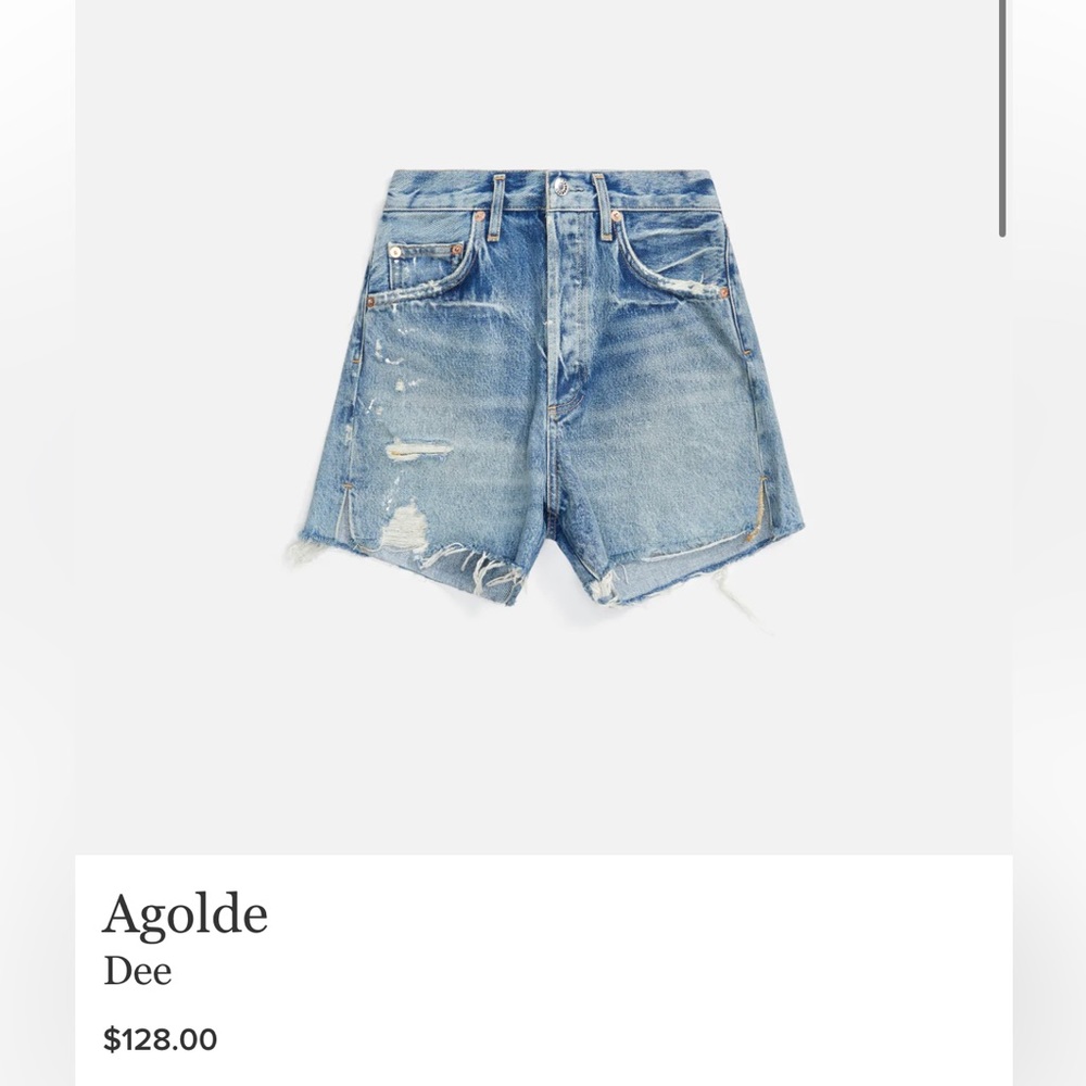 Agolde Dee High Rise Shorts 25